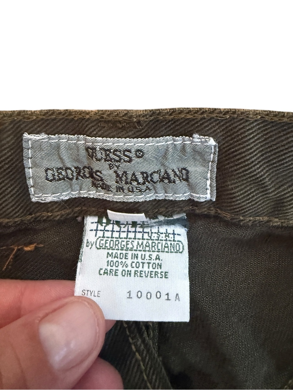 Guess‎ by Georges Marciano Vintage 90s Green Jeans Straight Leg 28 x 33 - Picture 3 of 8